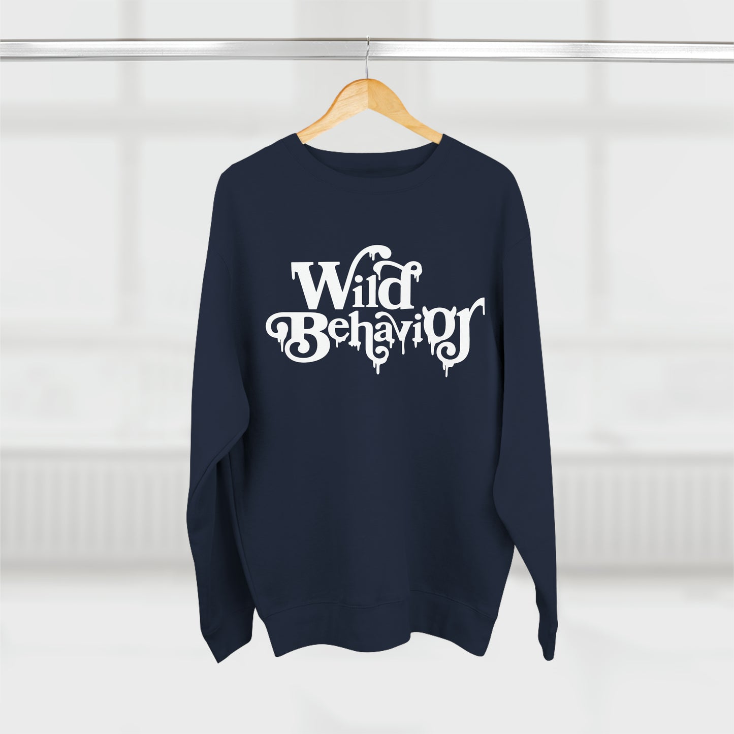 White Font Unisex Crewneck Sweatshirt