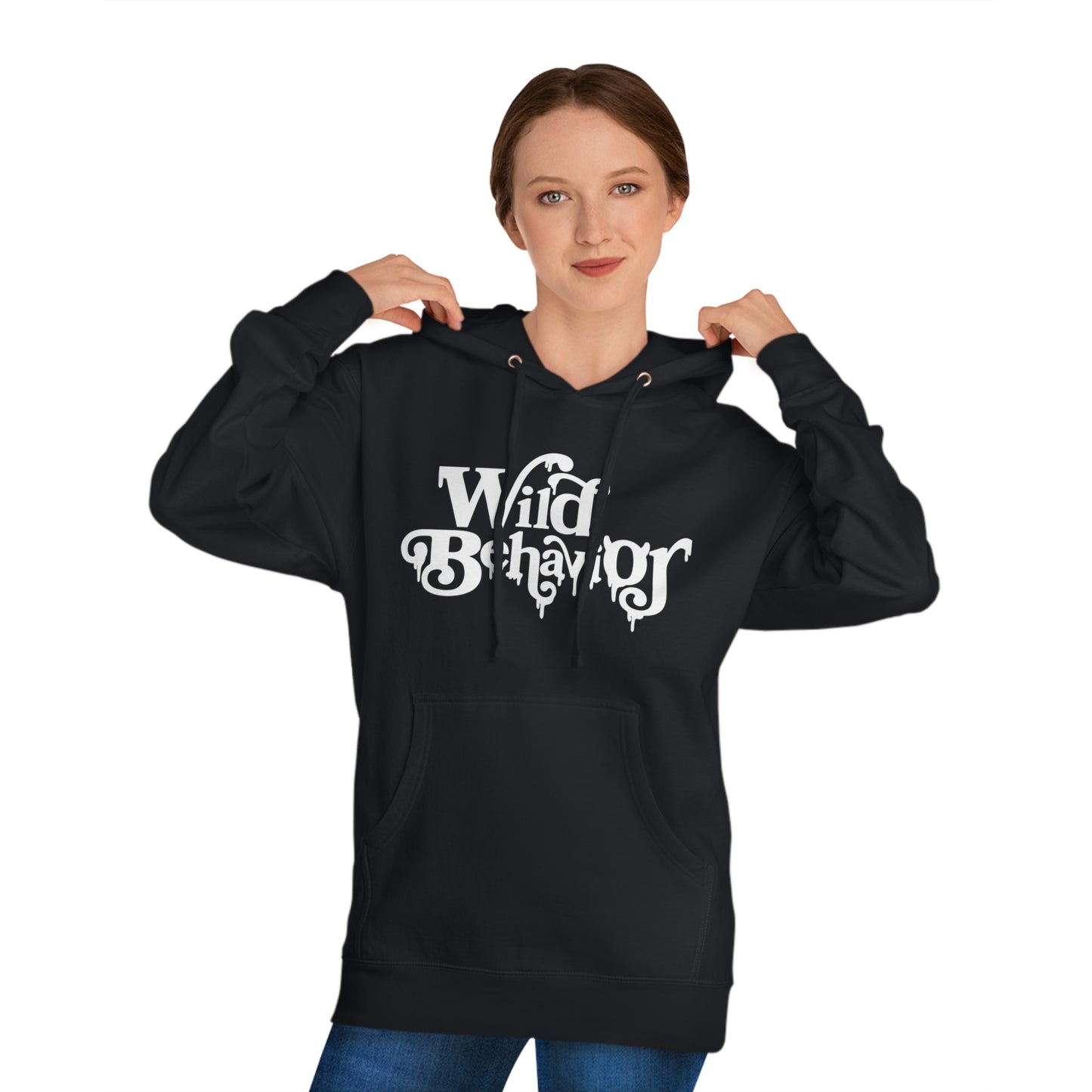 White Font Unisex Hooded Sweatshirt