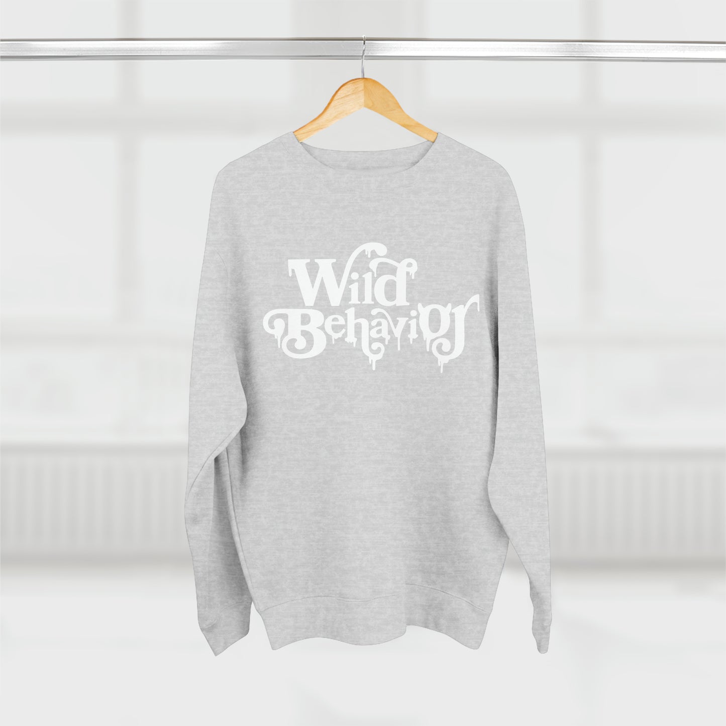 White Font Unisex Crewneck Sweatshirt