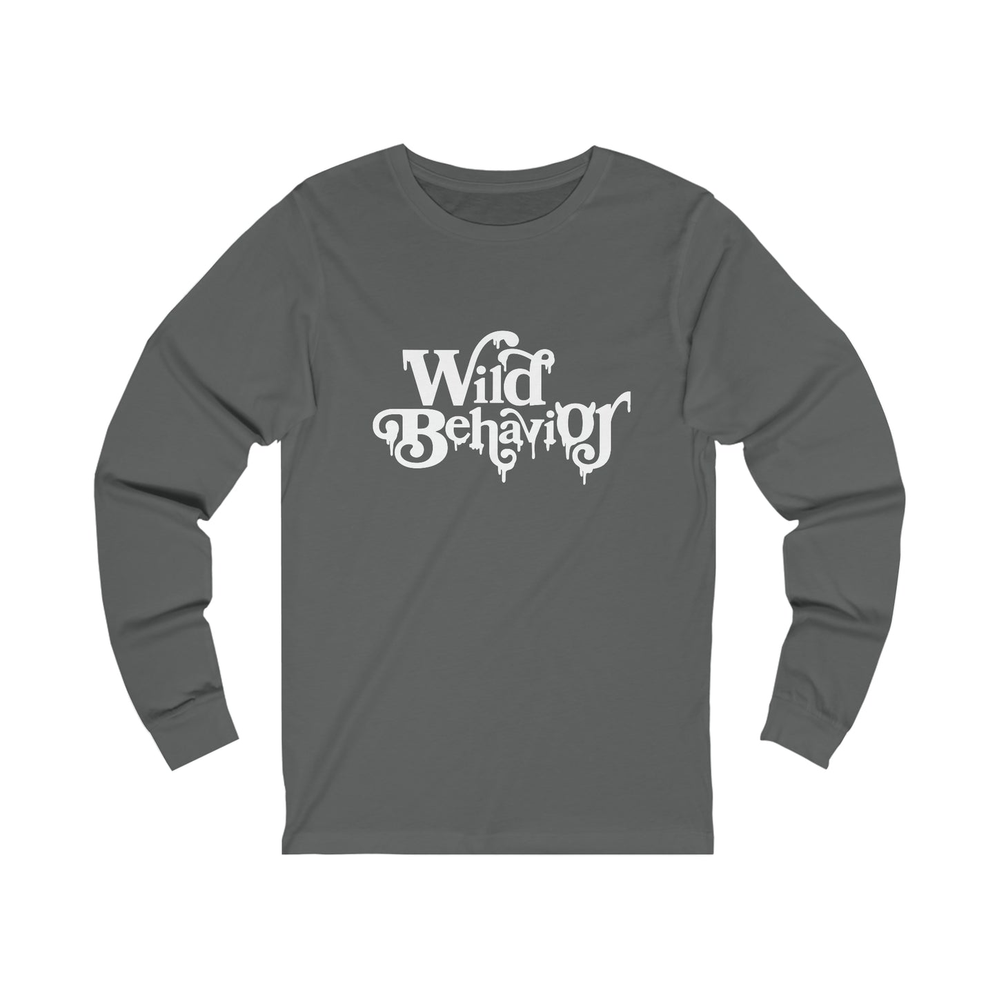 White Font Unisex Jersey Long Sleeve Tee