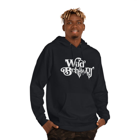 White Font Unisex Hooded Sweatshirt